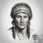 Tattoo sketch davy crockett with a coonskin c… – tattoo sketch (№1758529877_0, 22.09.2025 08:31) — tattoovalue.net