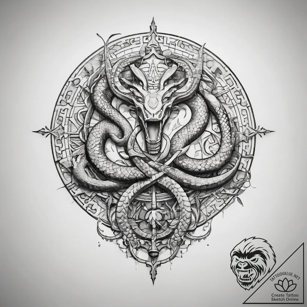Tattoo sketch hieroglyphic symbol for "treach... - tattoo sketch (№1758531437_0, 22.09.2025 08:57) — tattoovalue.net