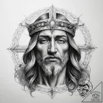 Tattoo sketch holy scene – tattoo sketch (№1758532221_0, 22.09.2025 09:10) — tattoovalue.net