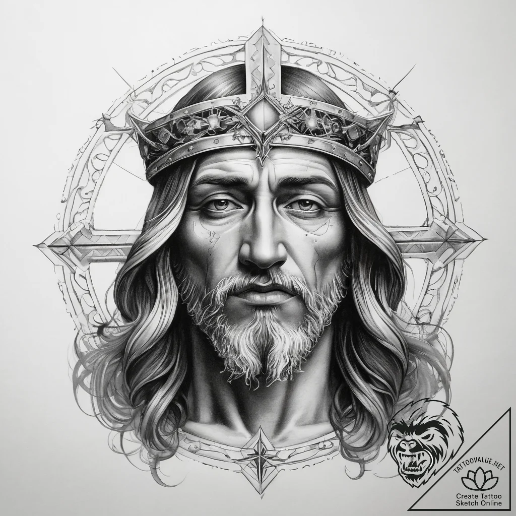 Tattoo sketch holy scene - tattoo sketch (№1758532221_0, 22.09.2025 09:10) — tattoovalue.net
