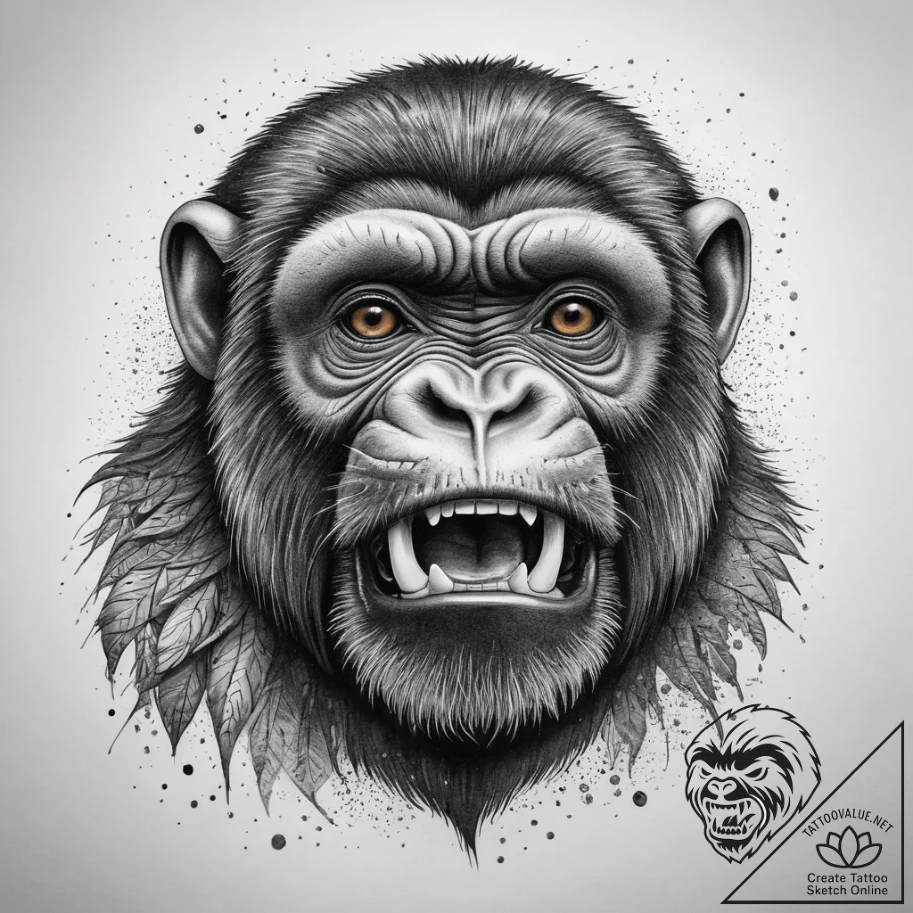 Tattoo sketch howler monkey, tattoo flash she... - tattoo sketch (№1758532610_0, 22.09.2025 09:16) — tattoovalue.net