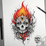 Tattoo sketch fire, tattoo flash sheet design… – tattoo sketch (№1758532807_0, 22.09.2025 09:20) — tattoovalue.net