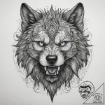 Tattoo sketch werewolf with a person, tattoo… – tattoo sketch (№1758534178_0, 22.09.2025 09:42) — tattoovalue.net