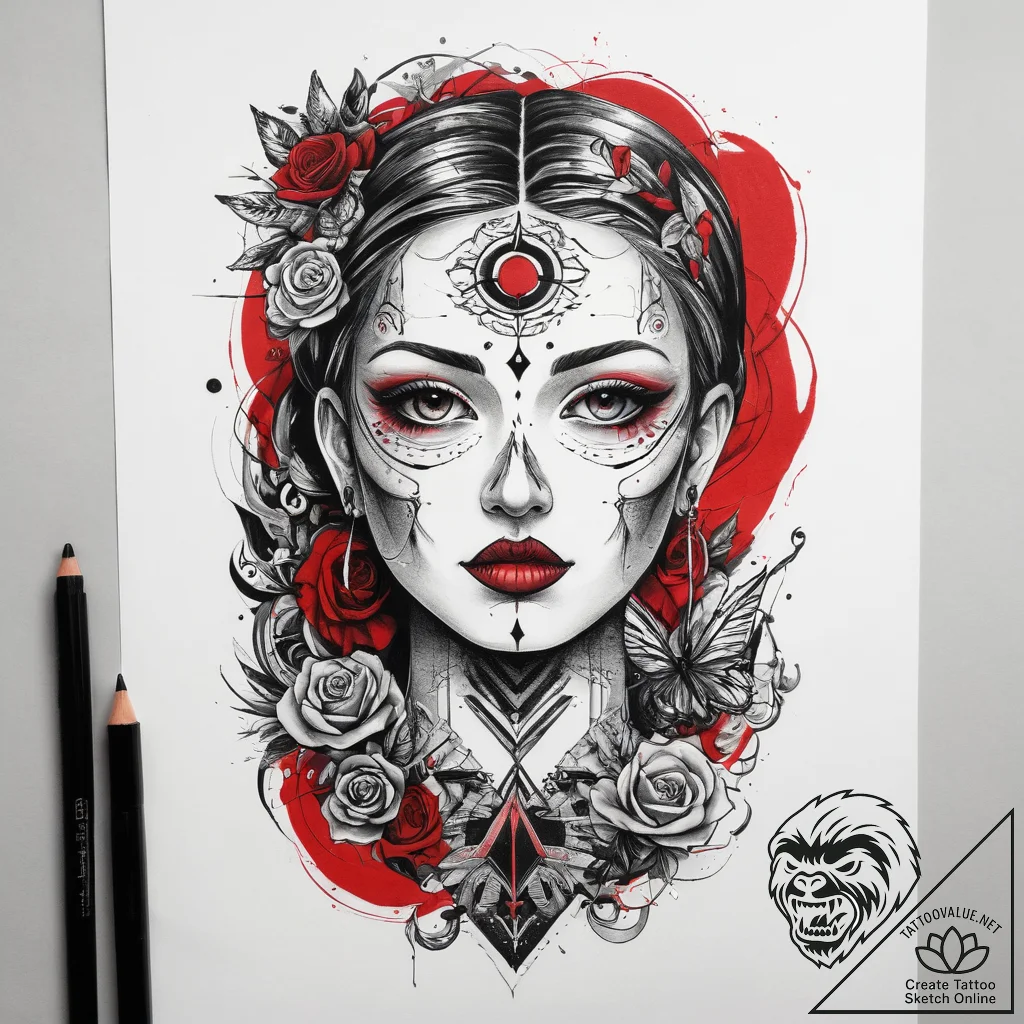Tattoo sketch sacred narrative, tattoo sketch... - tattoo sketch (№1758537443_0, 22.09.2025 10:37) — tattoovalue.net