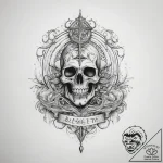 Tattoo sketch blessed tide – tattoo sketch (№1758537639_0, 22.09.2025 10:40) — tattoovalue.net