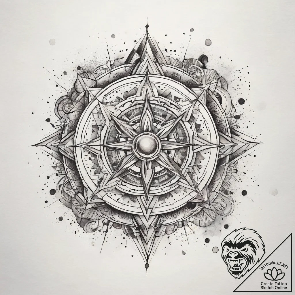 Tattoo sketch cosmic story, tattoo line art,... - tattoo sketch (№1758537835_0, 22.09.2025 10:43) — tattoovalue.net