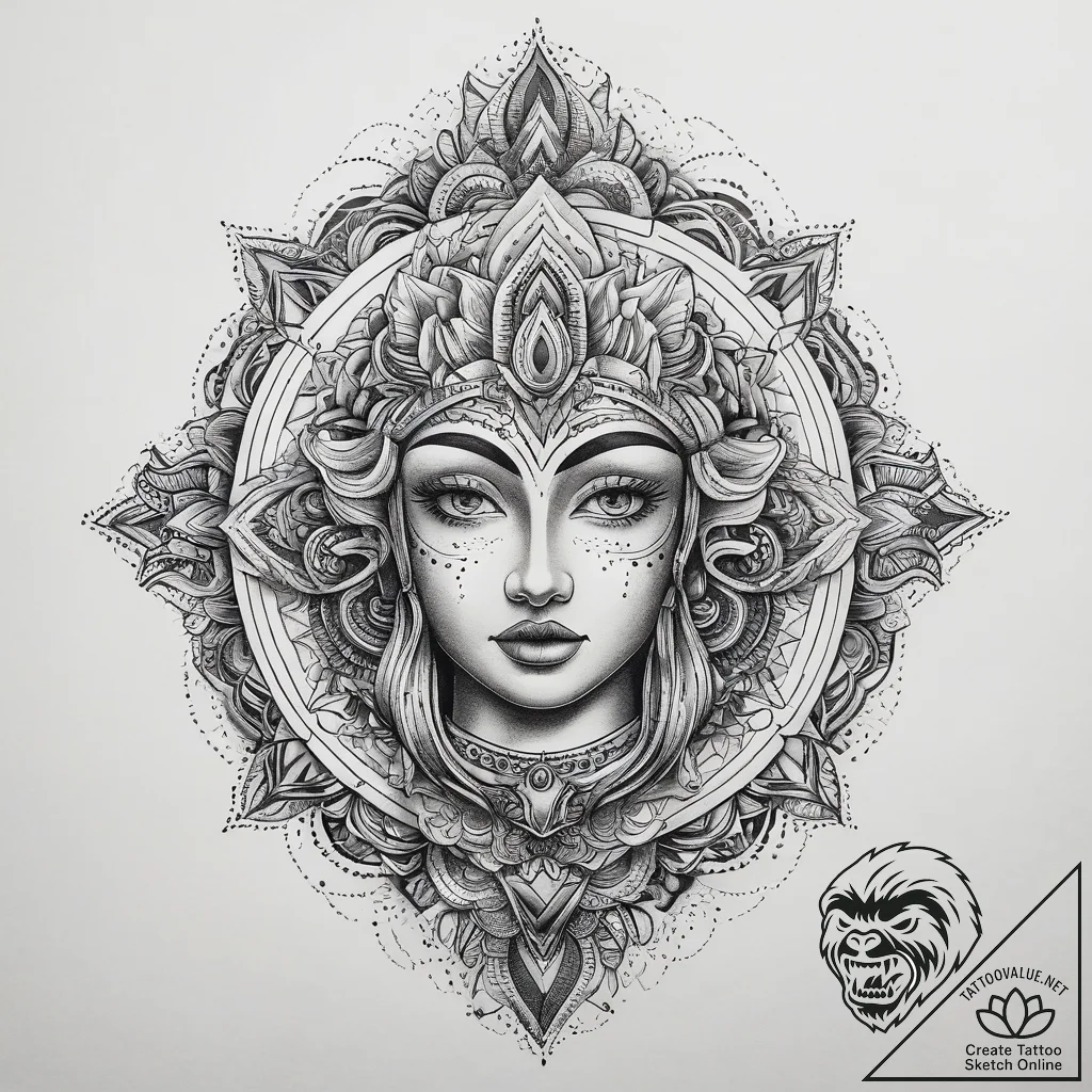 Tattoo sketch sacred harmony, tattoo sketch d... - tattoo sketch (№1758538818_0, 22.09.2025 11:00) — tattoovalue.net