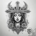 Tattoo sketch spiritual fount, ink illustrati… – tattoo sketch (№1758539404_0, 22.09.2025 11:10) — tattoovalue.net