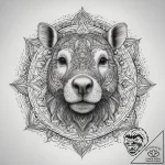 Tattoo sketch capybara, ink illustration for… – tattoo sketch (№1758539795_0, 22.09.2025 11:16) — tattoovalue.net