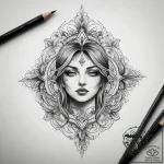 Tattoo sketch vintage mirror tattoo, tattoo s… – tattoo sketch (№1758541545_0, 22.09.2025 11:45) — tattoovalue.net