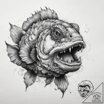 Tattoo sketch stonefish, tattoo sketch design… – tattoo sketch (№1758543303_0, 22.09.2025 12:15) — tattoovalue.net