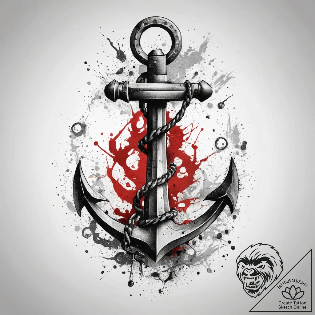 Tattoo sketch anchor, concept art for tattoo,... - tattoo sketch (№1758543692_0, 22.09.2025 12:21) — tattoovalue.net