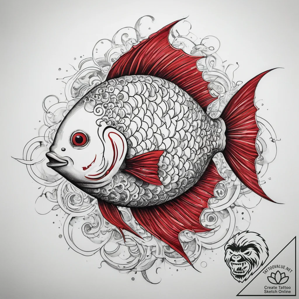 Tattoo sketch moonfish, tattoo sketch design,... - tattoo sketch (№1758544278_0, 22.09.2025 12:31) — tattoovalue.net