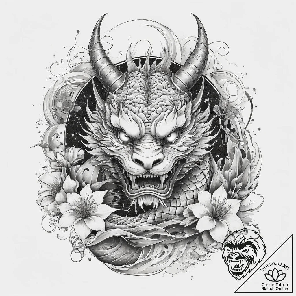 Tattoo sketch cosmic self, artistic tattoo sk... - tattoo sketch (№1758544472_0, 22.09.2025 12:34) — tattoovalue.net
