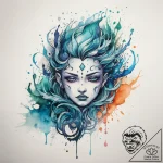Tattoo sketch water elemental, tattoo flash s… – tattoo sketch (№1758545641_0, 22.09.2025 12:54) — tattoovalue.net