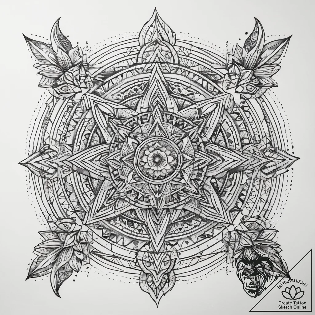 Tattoo sketch cosmic dimension, tattoo flash... - tattoo sketch (№1758545950_0, 22.09.2025 12:59) — tattoovalue.net
