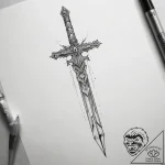 Tattoo sketch cosmic sword, tattoo flash shee… – tattoo sketch (№1758546726_0, 22.09.2025 13:12) — tattoovalue.net
