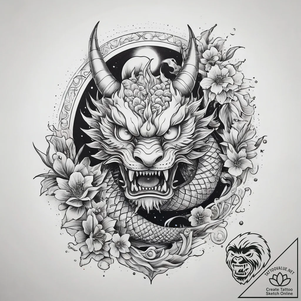 Tattoo sketch cosmic being, tattoo flash shee... - tattoo sketch (№1758547502_0, 22.09.2025 13:25) — tattoovalue.net