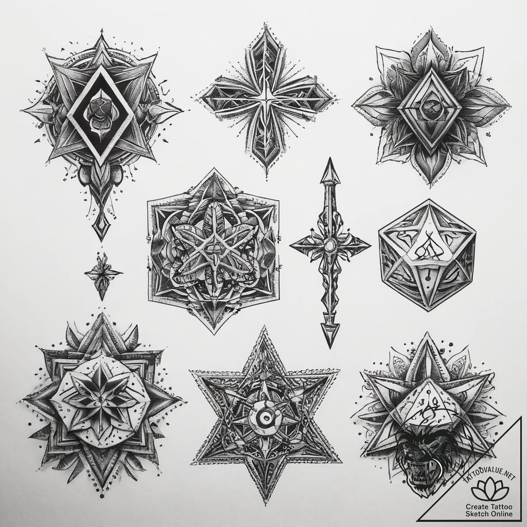 Tattoo sketch cards and dice, tattoo flash sh... - tattoo sketch (№1758548281_0, 22.09.2025 13:38) — tattoovalue.net