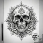 Tattoo sketch realistic реалистичный череп, t… – tattoo sketch (№1758549550_0, 22.09.2025 13:59) — tattoovalue.net