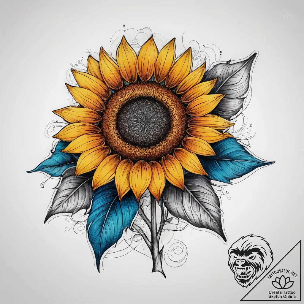 Tattoo sketch узор в виде подсолнуха, tattoo... - tattoo sketch (№1758551125_0, 22.09.2025 14:25) — tattoovalue.net