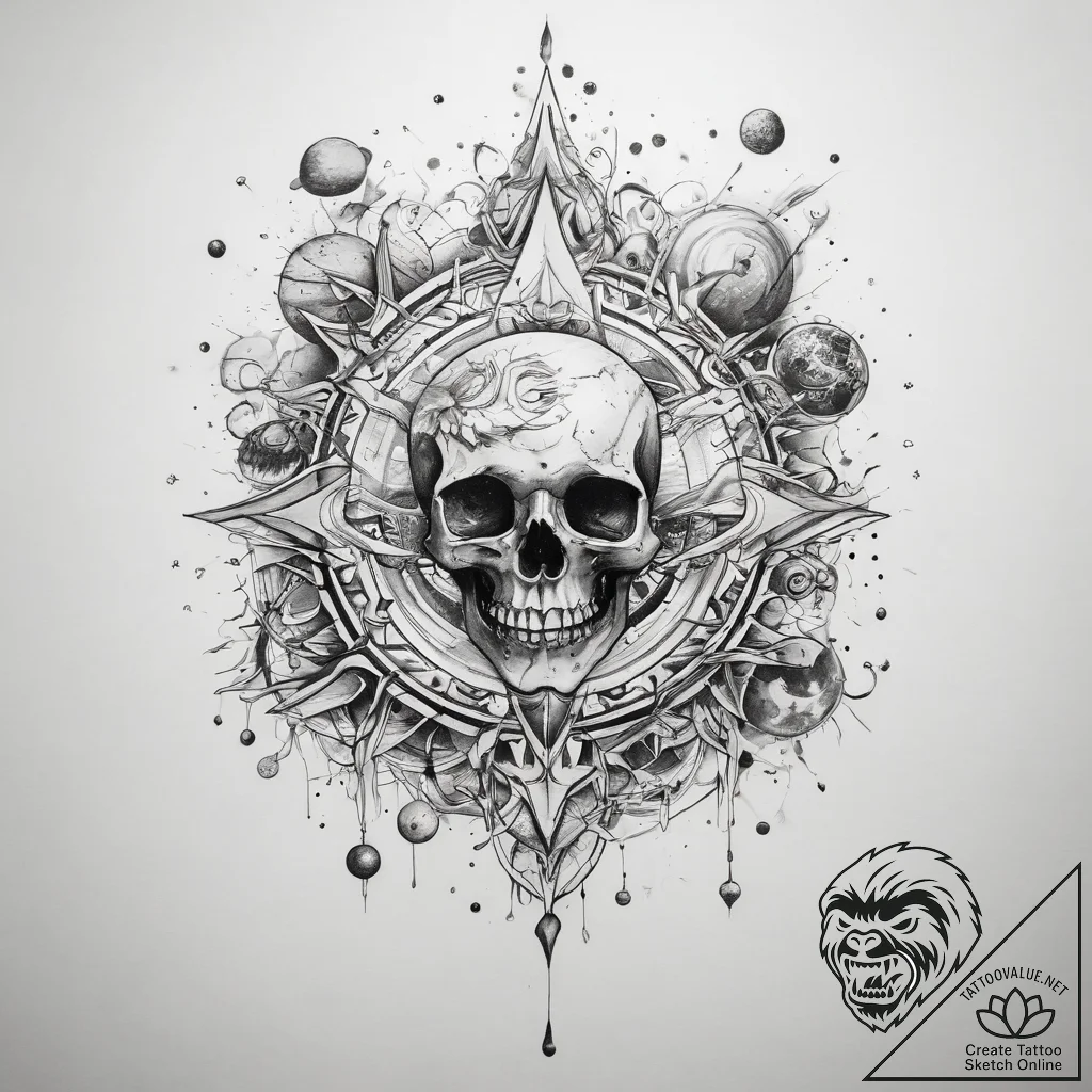 Tattoo sketch cosmic soil - tattoo sketch (№1758552528_0, 22.09.2025 14:48) — tattoovalue.net