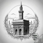 Tattoo sketch kaaba in mecca, ink illustratio… – tattoo sketch (№1758552997_0, 22.09.2025 14:56) — tattoovalue.net
