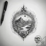 Tattoo sketch desert, artistic tattoo sketch,… – tattoo sketch (№1758553970_0, 22.09.2025 15:12) — tattoovalue.net