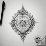 Tattoo sketch locket – tattoo sketch (№1758554164_0, 22.09.2025 15:16) — tattoovalue.net