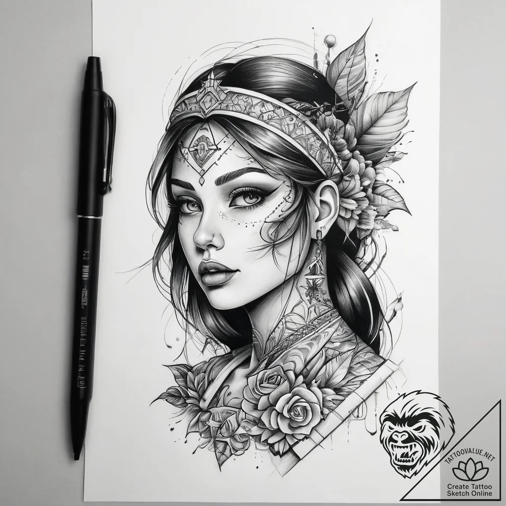 Tattoo sketch architect a person with a ruler... - tattoo sketch (№1758558225_0, 22.09.2025 16:23) — tattoovalue.net