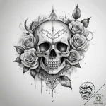 Tattoo sketch shirt with a tag, concept art f… – tattoo sketch (№1758561749_0, 22.09.2025 17:22) — tattoovalue.net