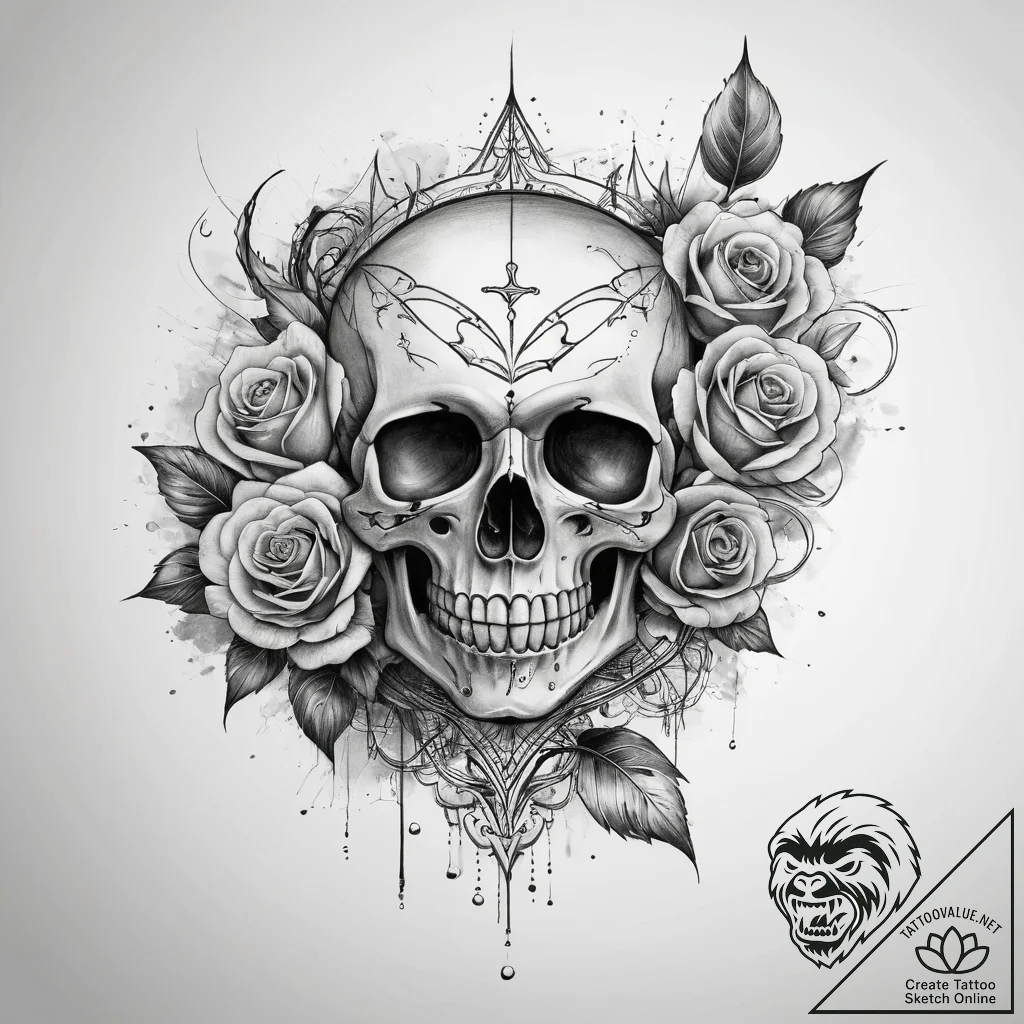 Tattoo sketch shirt with a tag, concept art f... - tattoo sketch (№1758561749_0, 22.09.2025 17:22) — tattoovalue.net