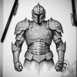 Tattoo sketch armor – tattoo sketch (№1758566497_0, 22.09.2025 18:41) — tattoovalue.net