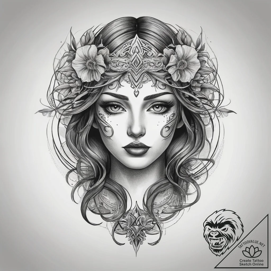 Tattoo sketch a symbolic emotion, concept art... - tattoo sketch (№1758567472_0, 22.09.2025 18:57) — tattoovalue.net