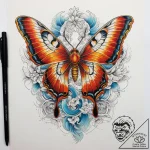Tattoo sketch atlas moth, ink illustration fo… – tattoo sketch (№1758567667_0, 22.09.2025 19:01) — tattoovalue.net