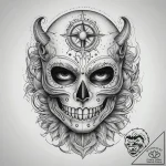 Tattoo sketch mask, tattoo line art, old scho… – tattoo sketch (№1758569813_0, 22.09.2025 19:36) — tattoovalue.net