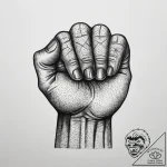 Tattoo sketch protest fist, tattoo line art,… – tattoo sketch (№1758570203_0, 22.09.2025 19:43) — tattoovalue.net