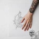 Tattoo sketch hands with a letter – tattoo sketch (№1758570593_0, 22.09.2025 19:49) — tattoovalue.net
