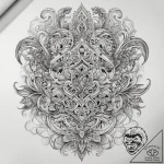 Tattoo sketch silk blouse with a ribbon, arti… – tattoo sketch (№1758571806_0, 22.09.2025 20:10) — tattoovalue.net