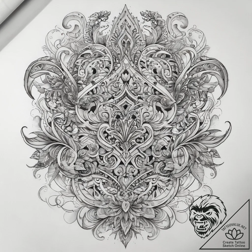 Tattoo sketch silk blouse with a ribbon, arti... - tattoo sketch (№1758571806_0, 22.09.2025 20:10) — tattoovalue.net