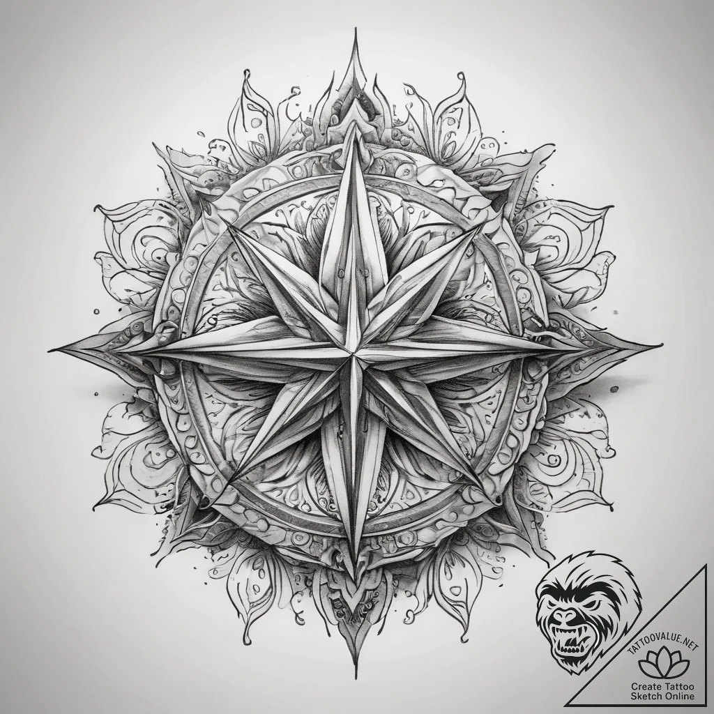 Tattoo sketch star of bethlehem, artistic tat... - tattoo sketch (№1758573171_0, 22.09.2025 20:32) — tattoovalue.net