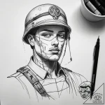 Tattoo sketch soldier with a needle, artistic… – tattoo sketch (№1758573953_0, 22.09.2025 20:45) — tattoovalue.net