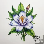 Tattoo sketch water hyacinth, artistic tattoo… – tattoo sketch (№1758574940_0, 22.09.2025 21:02) — tattoovalue.net