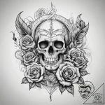 Tattoo sketch fire, ink illustration for tatt… – tattoo sketch (№1758575137_0, 22.09.2025 21:05) — tattoovalue.net