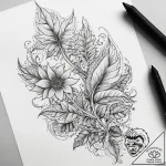 Tattoo sketch stinging nettle, tattoo sketch… – tattoo sketch (№1758575729_0, 22.09.2025 21:15) — tattoovalue.net