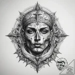 Tattoo sketch cosmic person, artistic tattoo… – tattoo sketch (№1758575926_0, 22.09.2025 21:18) — tattoovalue.net