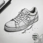 Tattoo sketch sneakers with a star, tattoo fl… – tattoo sketch (№1758576513_0, 22.09.2025 21:28) — tattoovalue.net