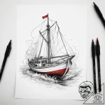 Tattoo sketch boating a boat with a motor, in… – tattoo sketch (№1758579262_0, 22.09.2025 22:14) — tattoovalue.net