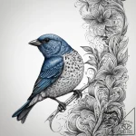 Tattoo sketch indigo bunting, tattoo line art… – tattoo sketch (№1758579654_0, 22.09.2025 22:20) — tattoovalue.net
