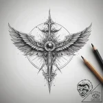Tattoo sketch mystical plane, artistic tattoo… – tattoo sketch (№1758580052_0, 22.09.2025 22:27) — tattoovalue.net
